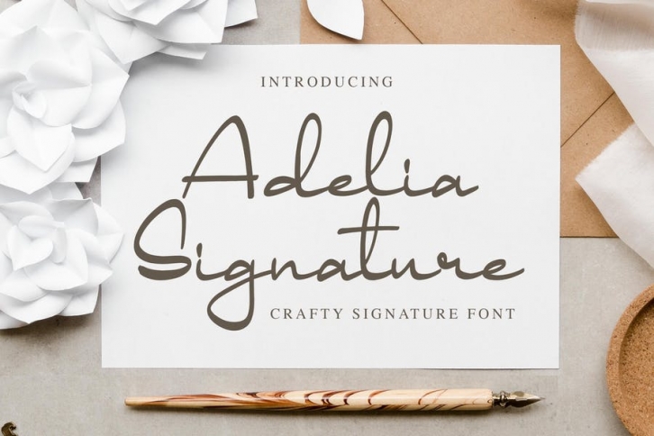 Adelia Signature - Crafty Signature Font Font Download