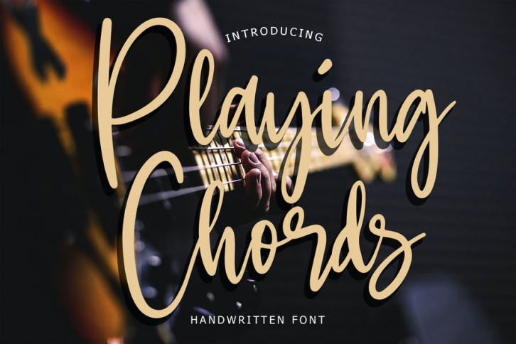 Playing Chords Modern Handwritten Script Font Download