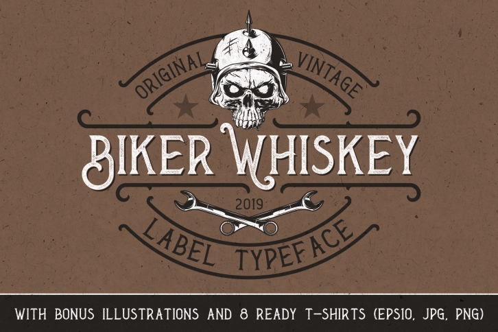 Biker Whiskey Layered Font Font Download