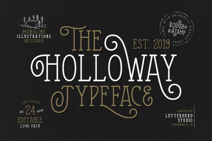 The Holloway Typeface and EXTRAS Font Download