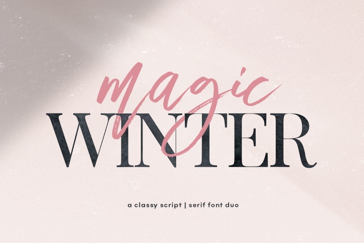 Magic Winter - A SerifScript Handwritten Font Duo Font Download