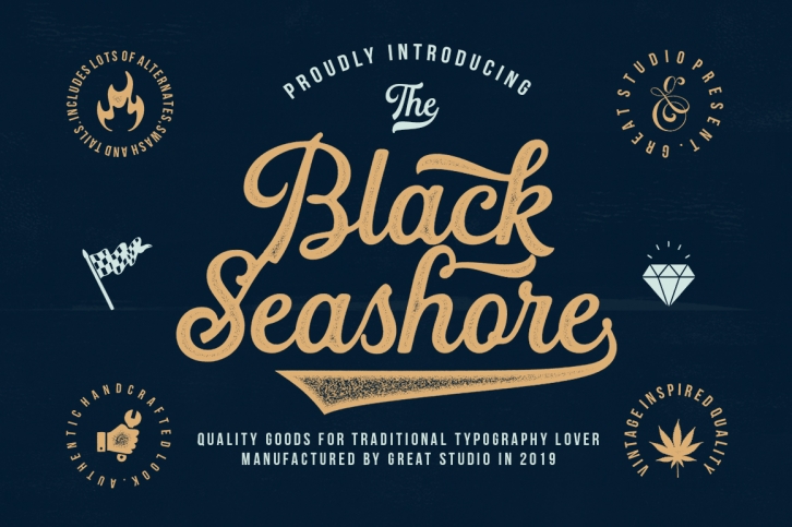 Black Seashore Font Font Download