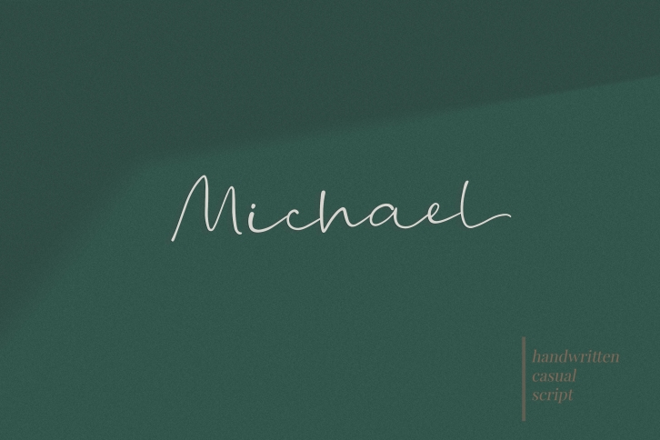 Michael - a casual handwritten script Font Download