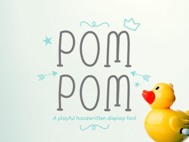 Pom Pom : Cute Handwritten font Font Download