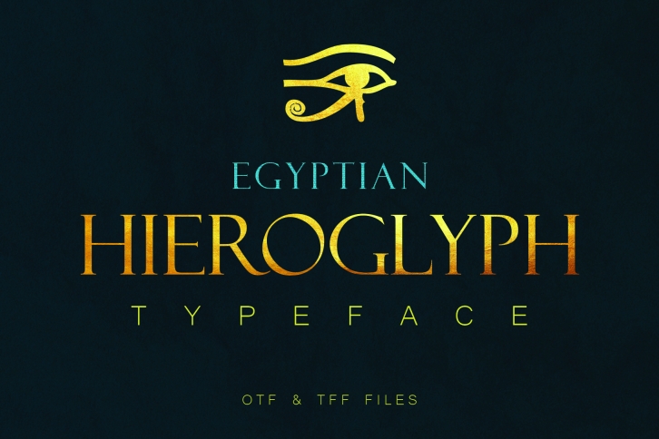 Egyptian Hieroglyph Typeface Font Download