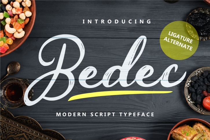 Bedec - Modern Script Typeface Font Download