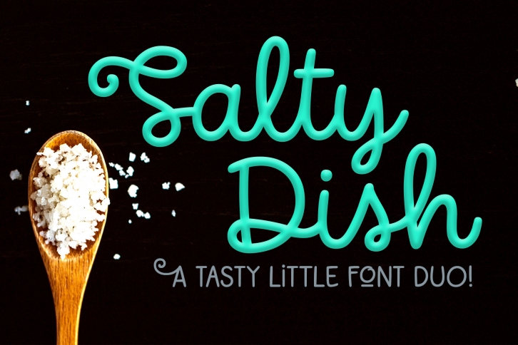 Salty Dish - script and sans font duo! Font Download