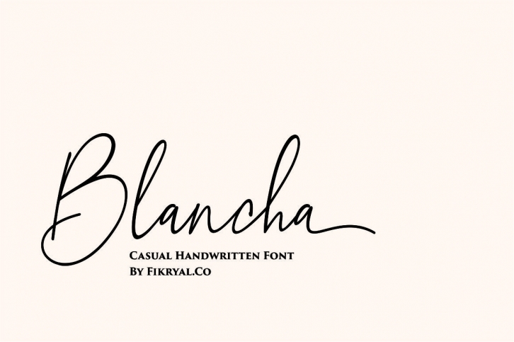 Blancha - Handwritten Font Font Download