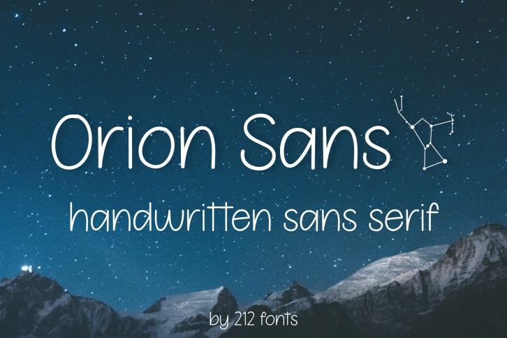 Orion Sans Serif Handwritten Optimistic Girly OTF Font Font Download