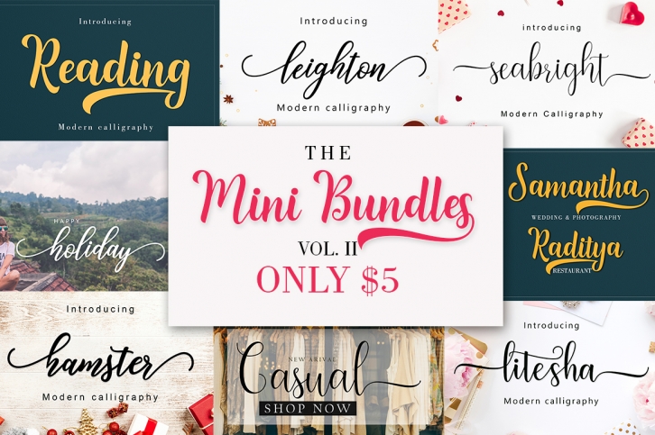 THE MINI BUNDLES VOL. II ONLY $5 Font Download