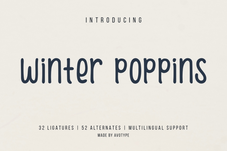 Winter Poppins | Handwritten Font Font Download