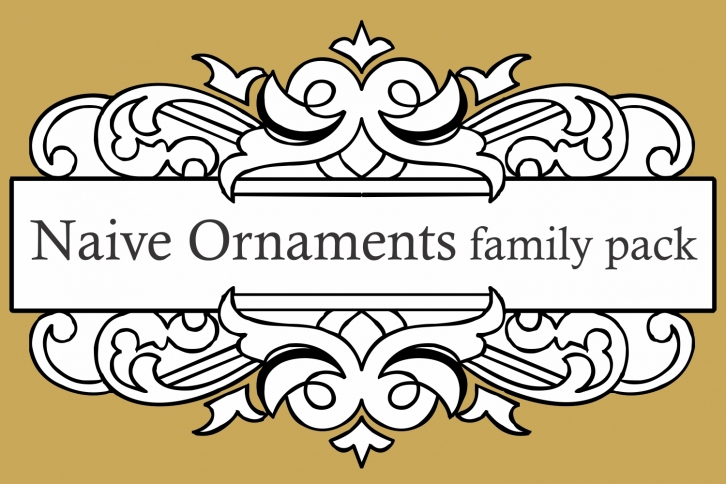 Naive Ornaments Family Pack (seven fonts) Font Download