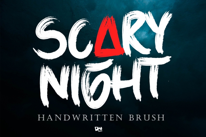 Scary Night - Handwritten Brush Font Download