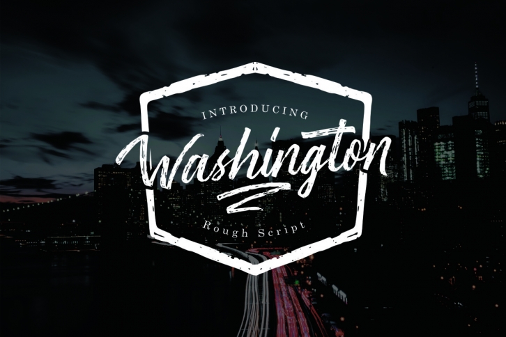 Washington ~ Rough Script Font Download