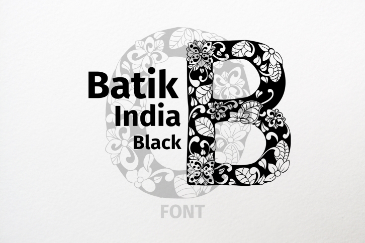 Batik India Black Font Font Download