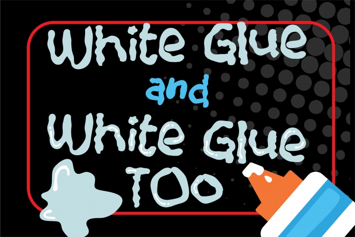ZP White Glue Font Duo Font Download
