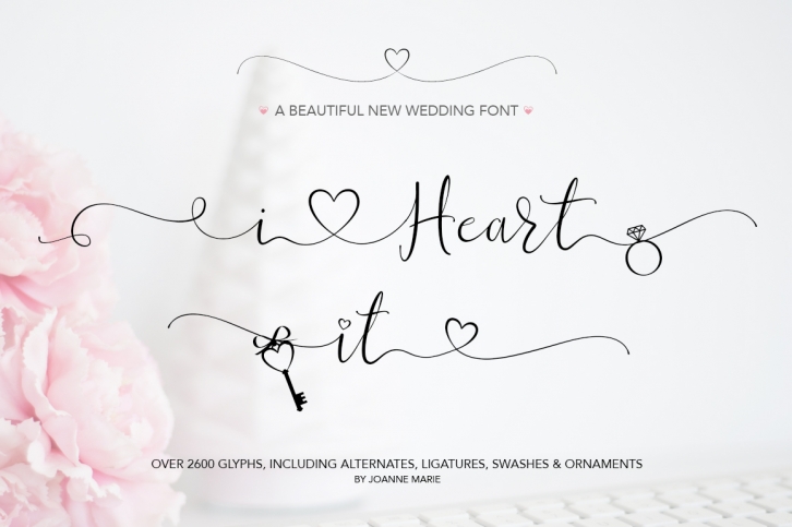 iHeart it wedding font Font Download