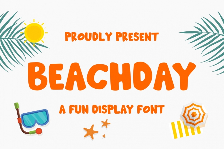 Beachday - Fun Display Font Font Download