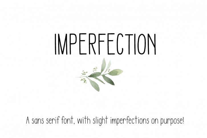 IMPERFECTION - A Sans Serif hand written font Font Download