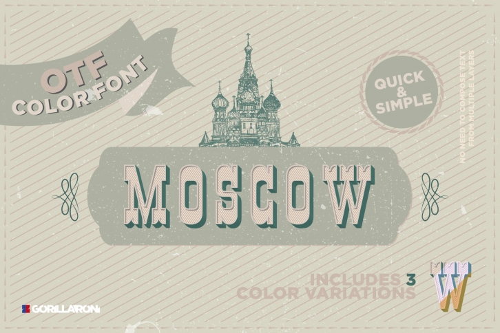 Moscow - SVG color font Font Download