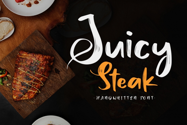 Juicy Steak - Handwritten Font Font Download