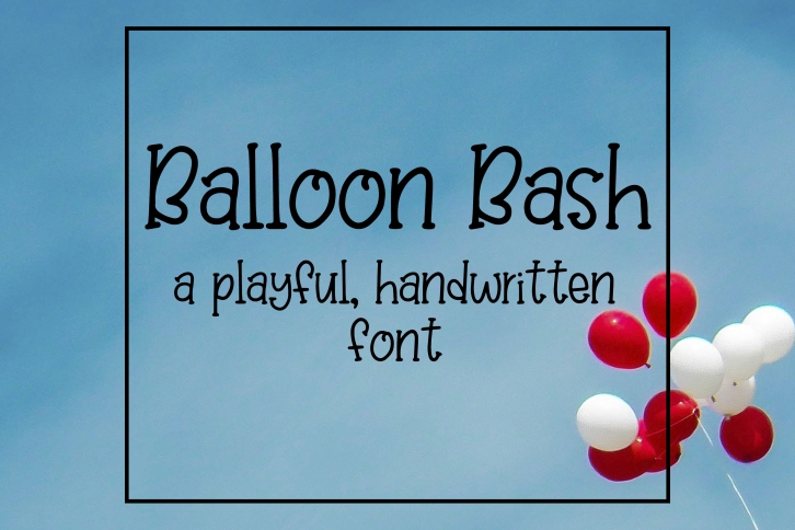Balloon Bash - Playful Serif Handwritten Font Font Download