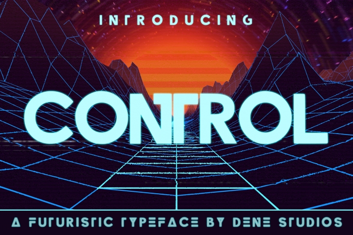 CONTROL - A Futuristic Typeface Font Download