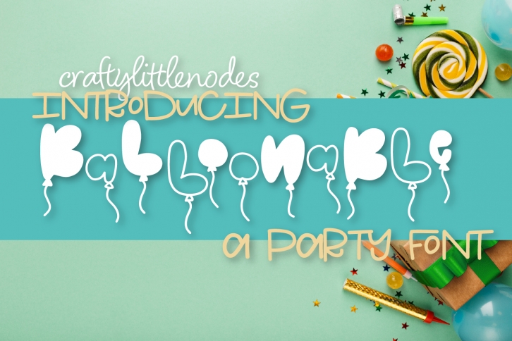 Balloonable - A Hand Drawn Balloon Font Font Download