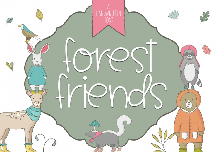 Forest Friends - A Handwritten Font Font Download