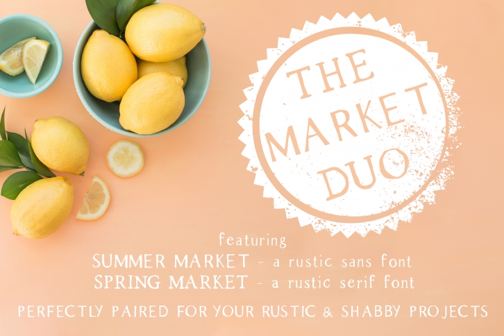 The Market Duo - Rustic Serif & Sans Font Combo Font Download