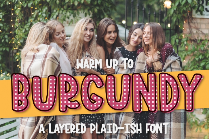 Burgundy - A Plaid Inspired Font Trio Font Download