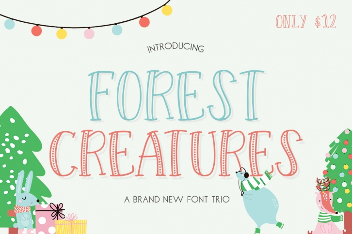 Forest Creatures Font Trio Font Download