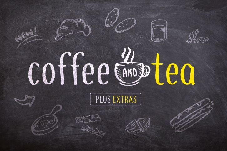 Coffee and Tea (+Bonus Sketches) Font Download