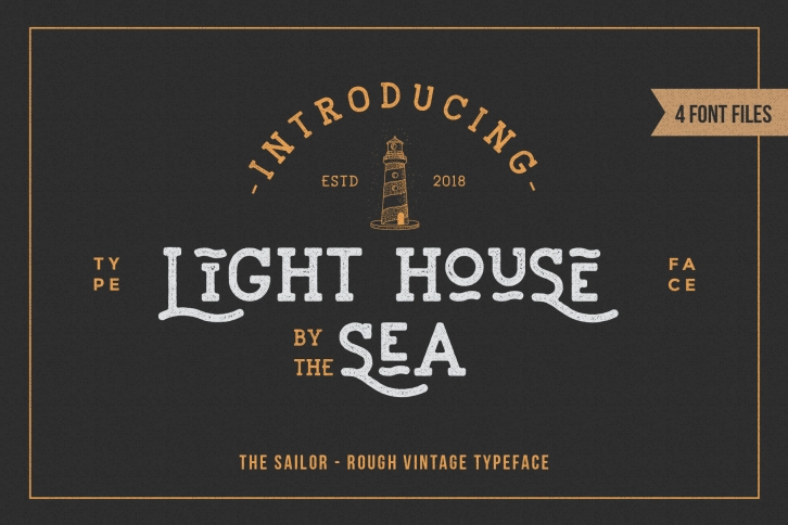 LightHouse - Vintage Sailor Rough Typeface Font Download