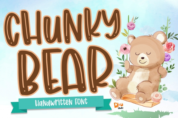 Chunky Bear - Handwritten Font Font Download