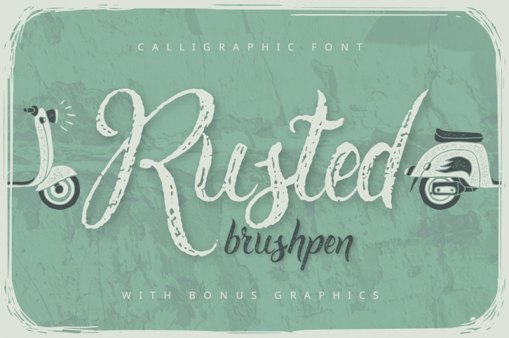 Rusted brushpen script + bonus Font Download