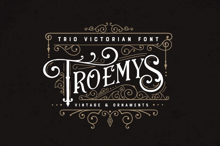 Troemys Font Trio and extras Font Download