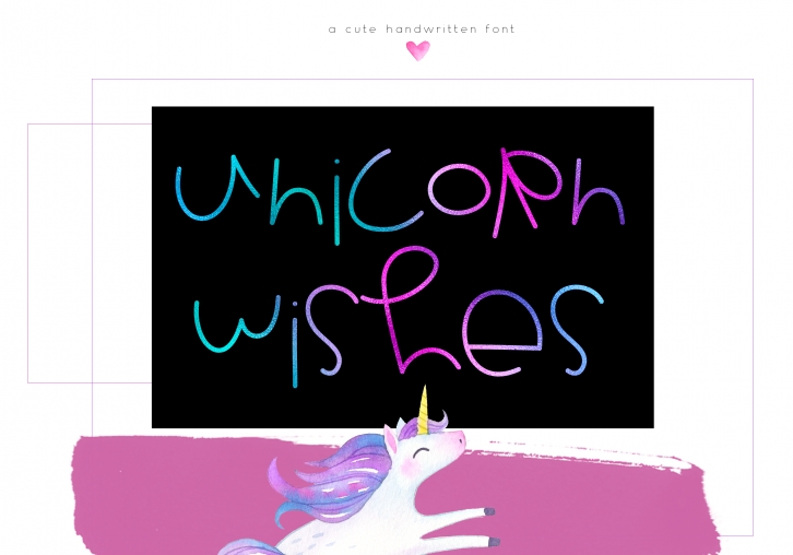 Unicorn Wishes - Quirky Handwritten Font Font Download