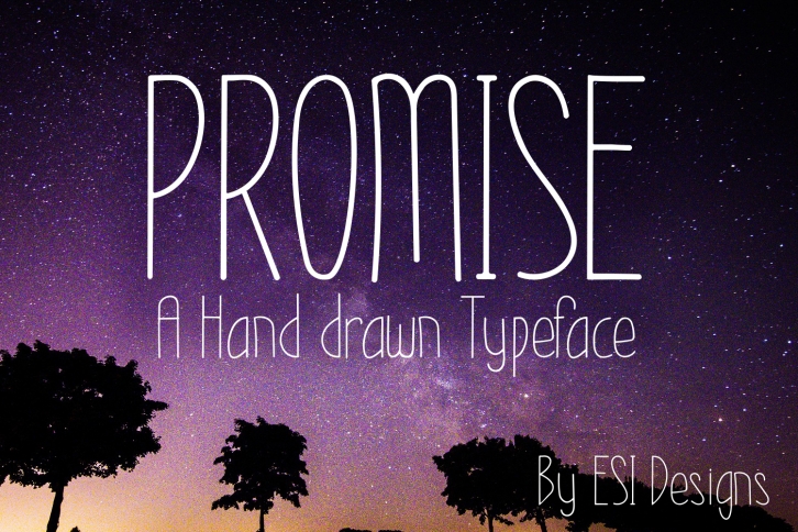Promise - A Modern Hand Drawn Font Font Download