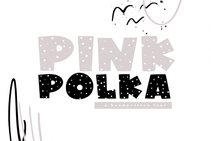 Pink Polka - A Bold Polka Dot Font Font Download