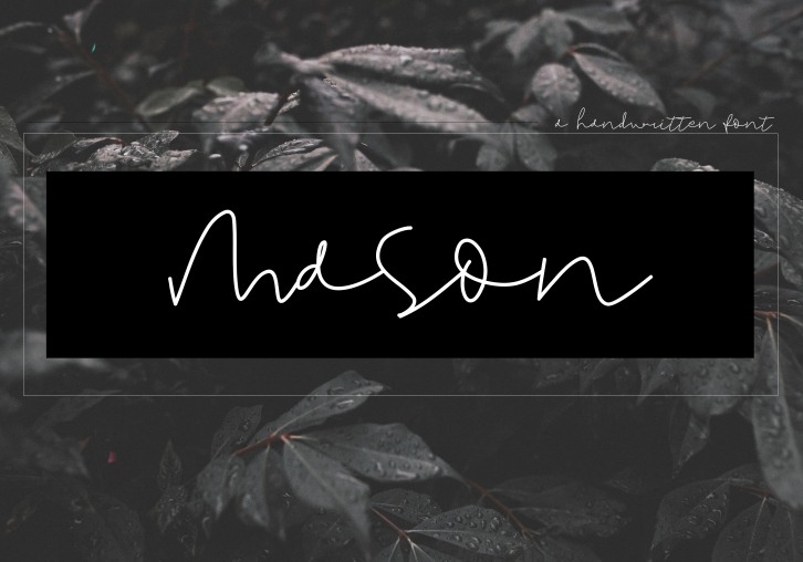 Mason - A Handwritten Signature Font Font Download