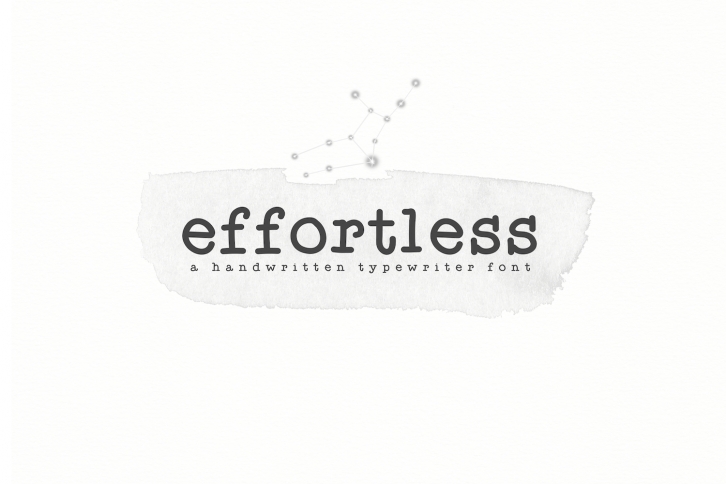 Effortless - A Typewriter Font Font Download