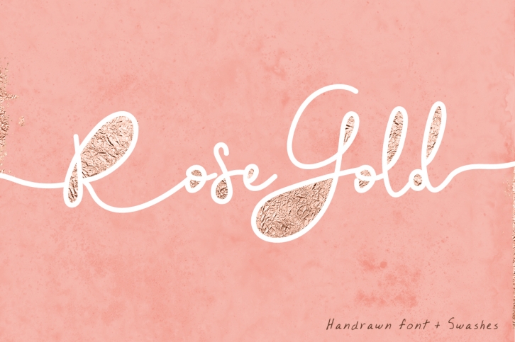 Rose Gold Font and Swatches Font Download