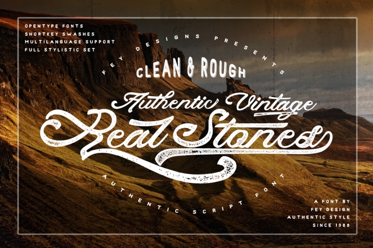 Real Stones - Clean And Rough + Extras Font Download