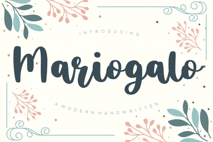 Mariogalo Modern Handwritten Font Font Download