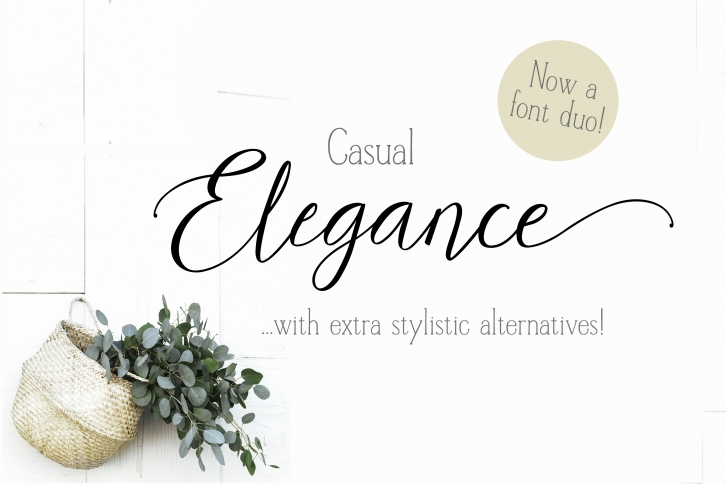 Casual Elegance Font duo extra ligatures & alternatives Font Download
