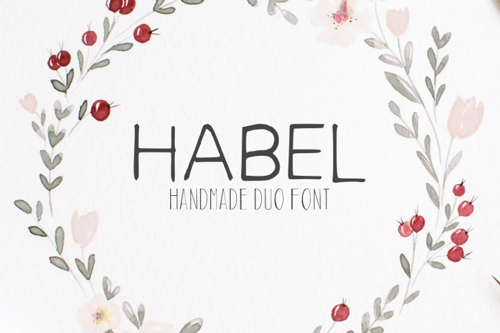 Habel Handmade Duo Font + Bonus Free Font Download