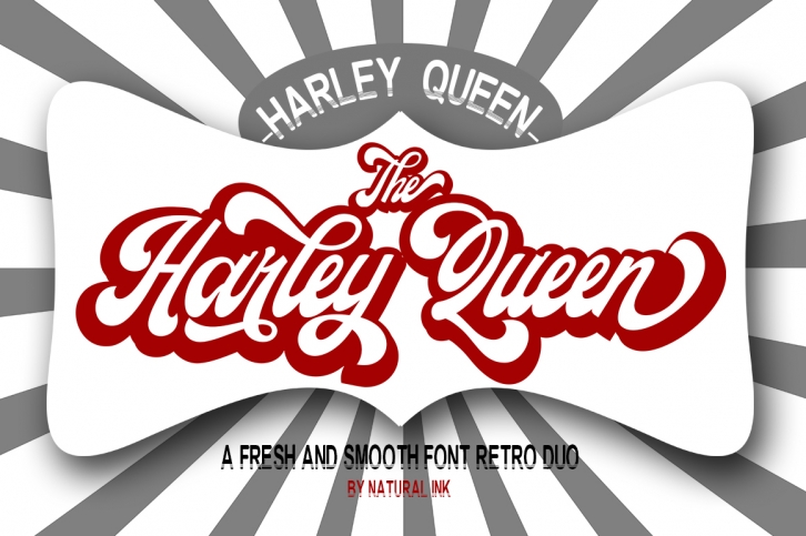 Harley Queen-Retro Font duo and Extrude Font Download