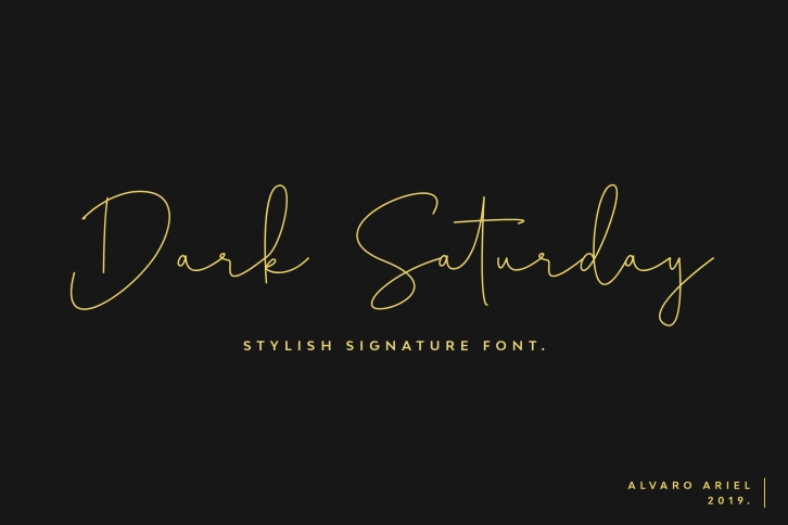 Dark Saturday | Stylish Signature Font Font Download