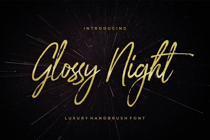 Glossy Night - Luxury Handbrush Font Font Download